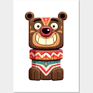 Bear totem illustration Posters and Art